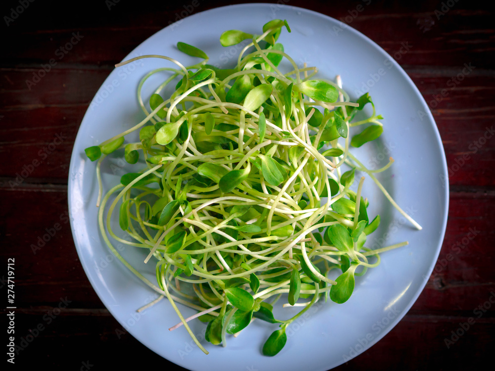 Fresh vegetable on the dish