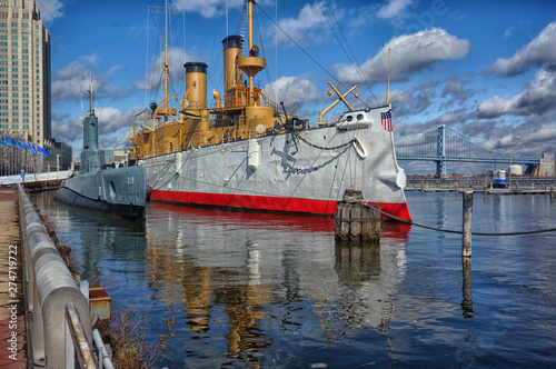 Billede på lærred old destroyer