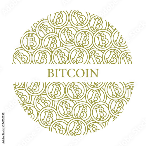 Bitcoins. Digital currency. Blockchain technology.