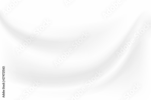 Milk white wave background Looks soft, like a swaying white cloth.