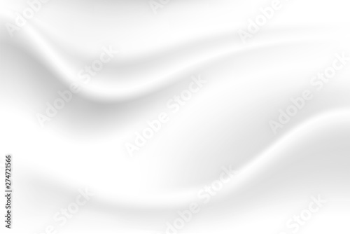 Milk white wave background Looks soft, like a swaying white cloth.