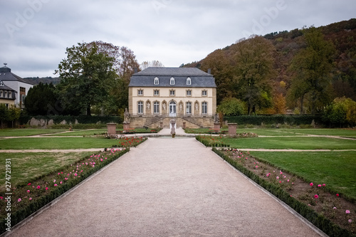 Beautiful view of Orangerie palace and garden in Echternach. Luxembourg