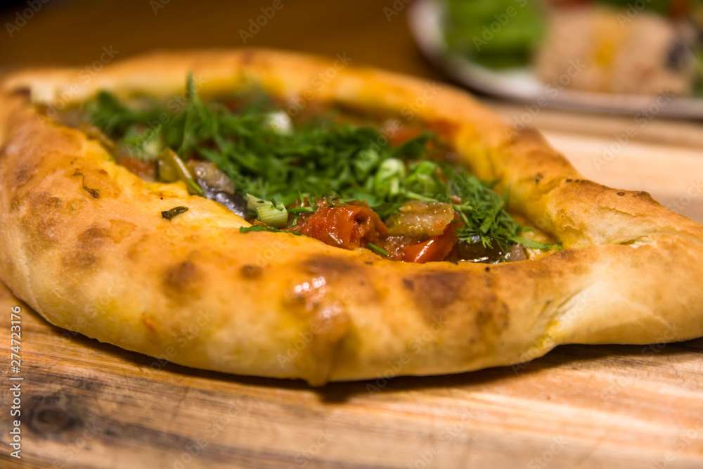 Traditional Georgian khachapuri Traditional Georgian khachapuri