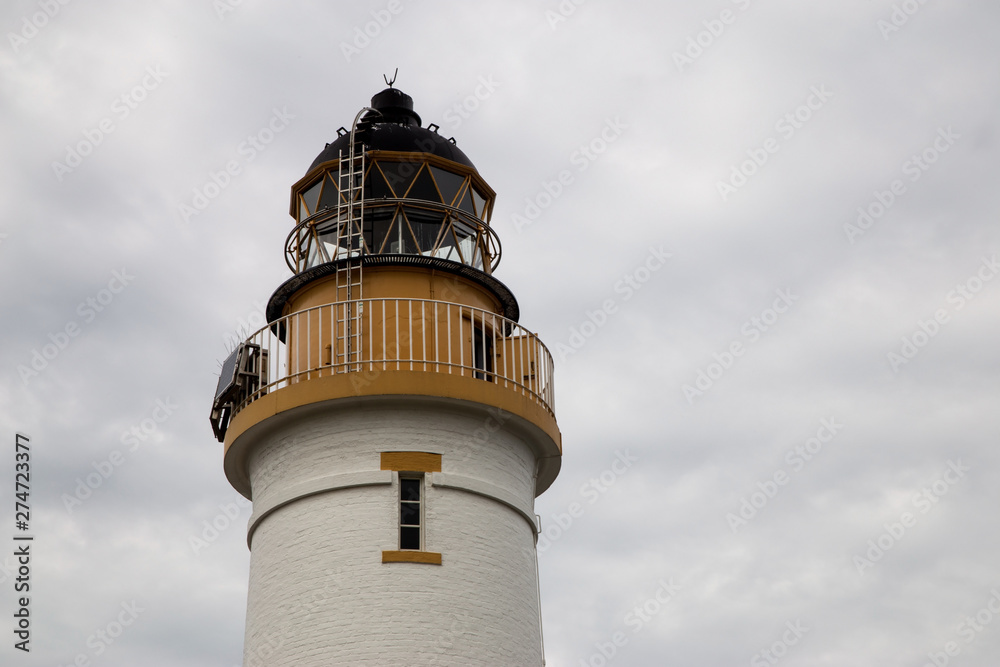 Lighthouse at Turnberry Scotland Against an Overcast Sky