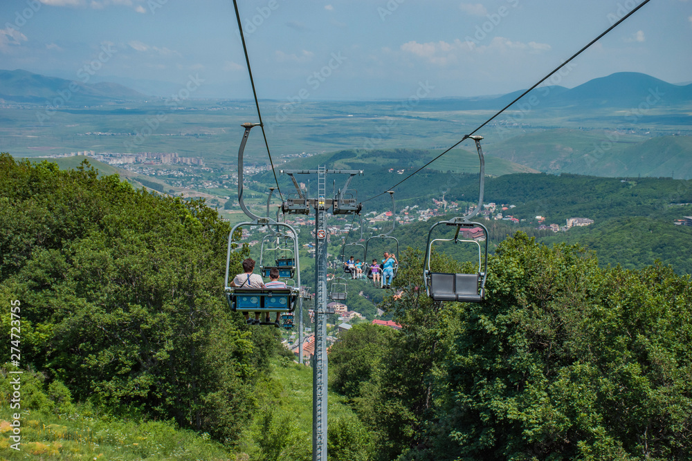 chairlift in mountains