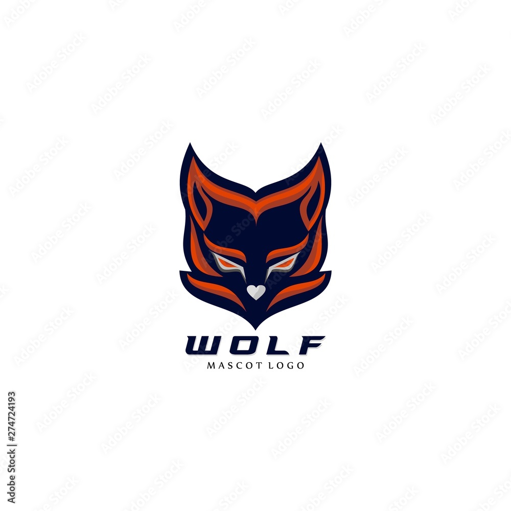 Wolf eSports Mascot Logo Modern Design Wolf eSports Mascot Logo Modern Design