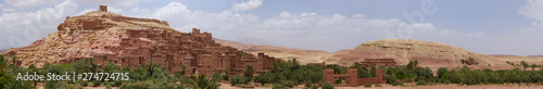 Moroccan earthen clay architecture. Village of the Ait ben Haddou, Ouarzazate, Morocco, Africa. UNESCO World Heritage Site
