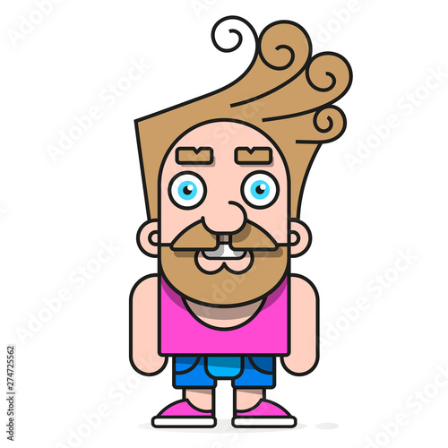 Fashionable Hipster With Glasses And Stylish Hair Background