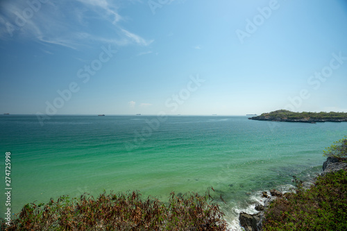 The sea landscape on hellfire pass beach of Koh Si Chang  Chonburi  Thailand.