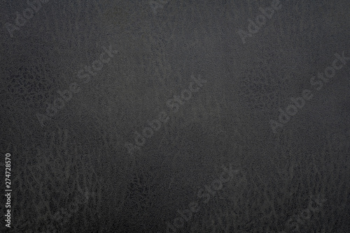 Leather black background and abstract, Detail of gray leather background