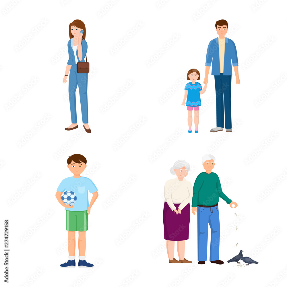 Isolated object of family and people symbol. Collection of family and avatar stock vector illustration. Isolated object of family and people symbol. Collection of family and avatar stock vector illustration.