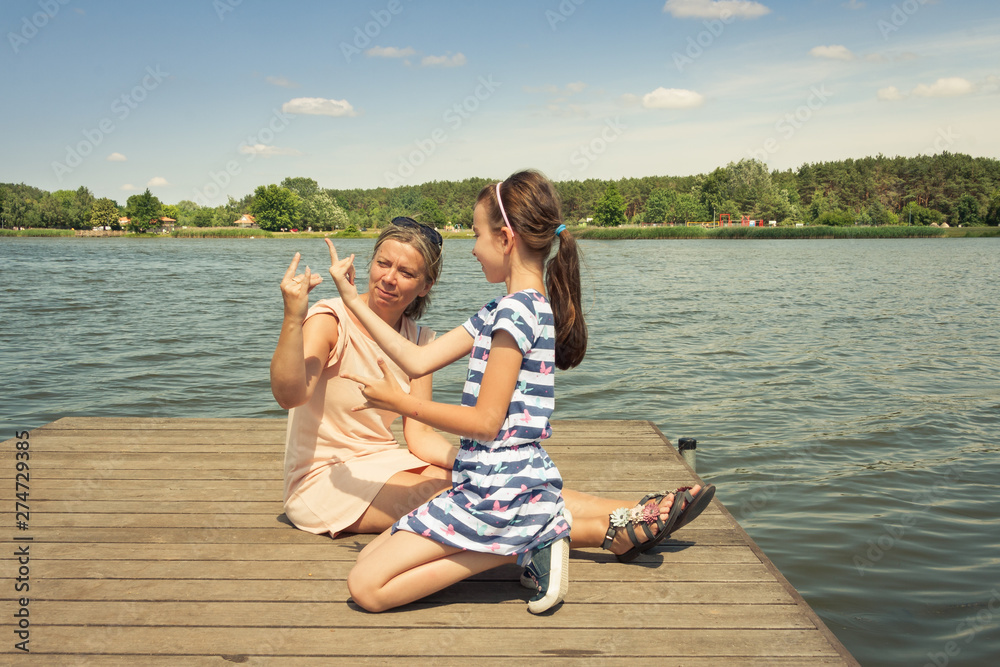 Fototapeta premium Mama i córka 