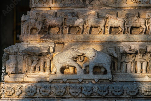 Decorative carving, Jagdish temple, Udaipur, Rajasthan, India