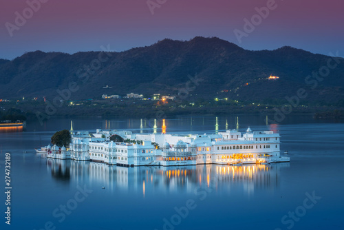 Beautiful building on the Lake in Udaipur, India photo