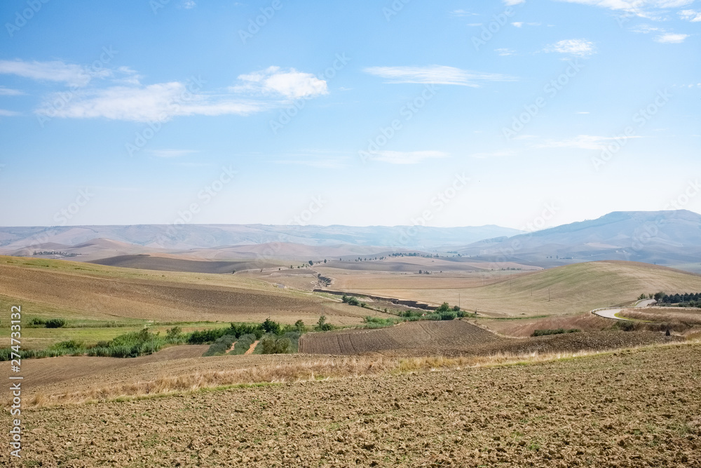 Wonderful view of Basilicata countryside on a sunny day. Irsina, Italy Wonderful view of Basilicata countryside on a sunny day. Irsina, Italy