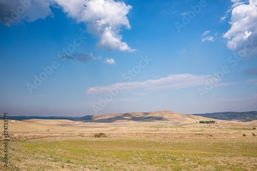 Wonderful view of Basilicata countryside on a sunny day. Irsina  Italy