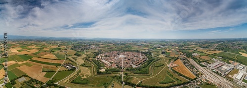 Palmanova city panoramic aerial view