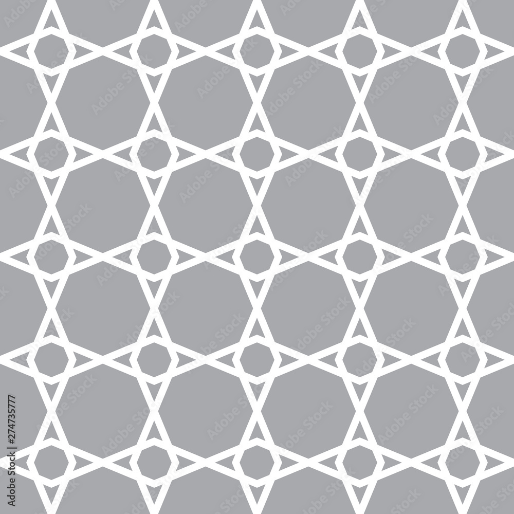 Fototapeta premium Oriental seamless vector pattern. Arabic geometric ornament for background