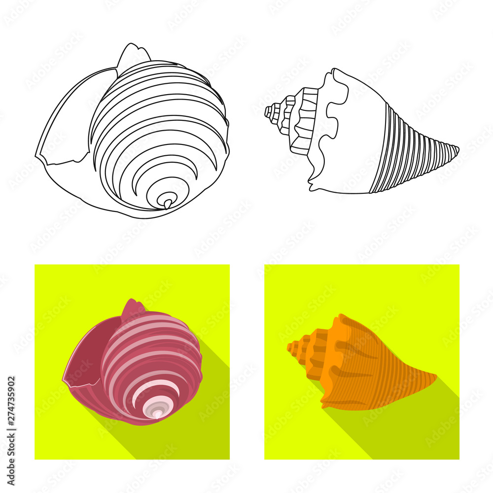 Isolated object of animal and decoration symbol. Set of animal and ocean stock symbol for web. Isolated object of animal and decoration symbol. Set of animal and ocean stock symbol for web.