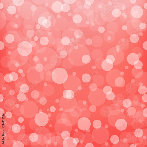 Abstract Background Gold bokeh light. White circles on red background. White circles on a red background. Vector illustration