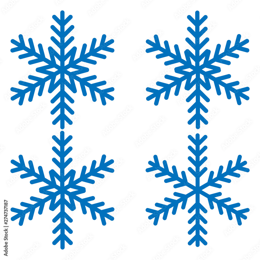 Fototapeta premium Snowflake icons kit.