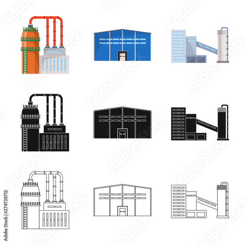 Vector design of production and structure icon. Set of production and technology vector icon for stock.