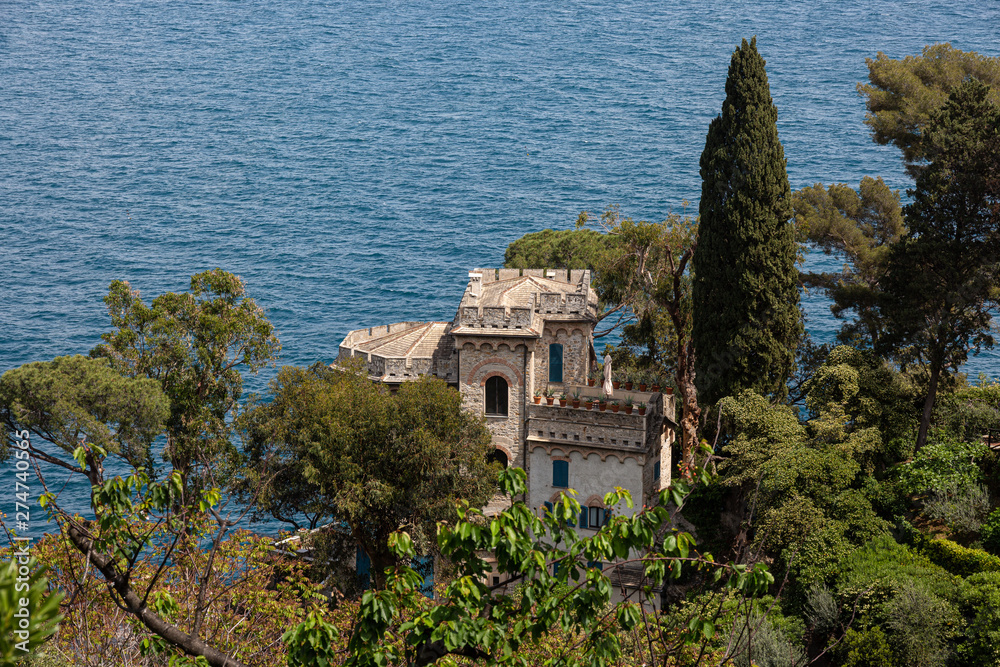 House and trees in Portofino