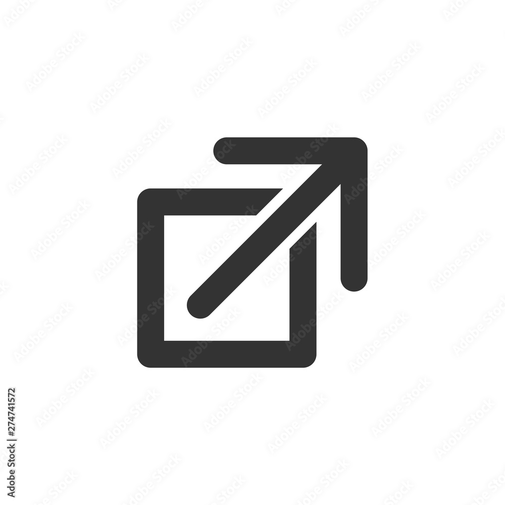 External link icon template black color editable. open page symbol Flat vector sign isolated on white background. Simple logo vector illustration for graphic and web design. External link icon template black color editable. open page symbol Flat vector sign isolated on white background. Simple logo vector illustration for graphic and web design.