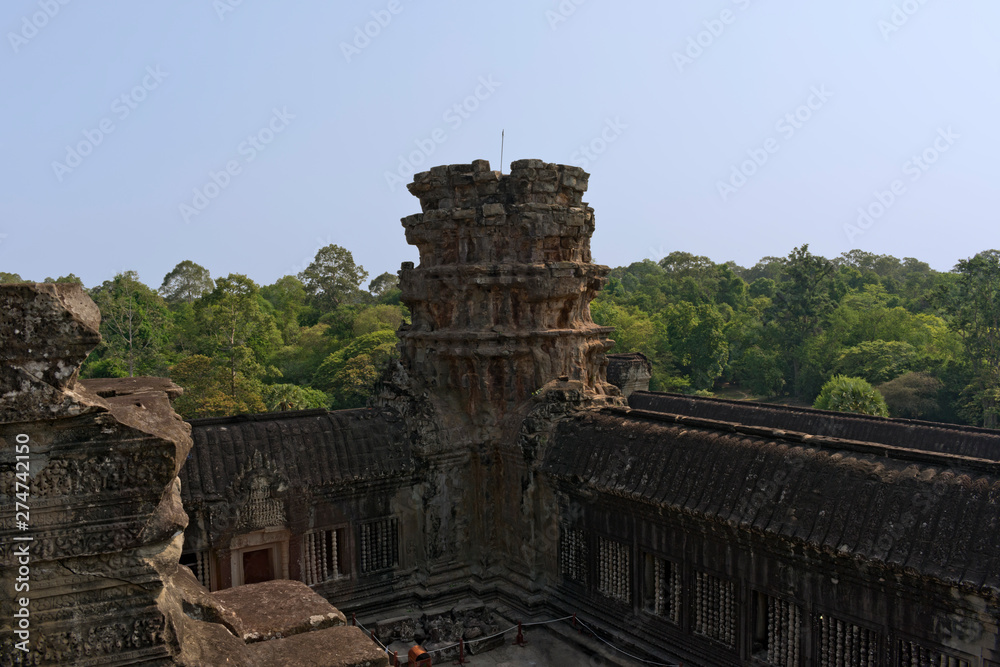 Surrounding Wall of Angkor Wat Temple, Cambodia, Asia (UNESCO)