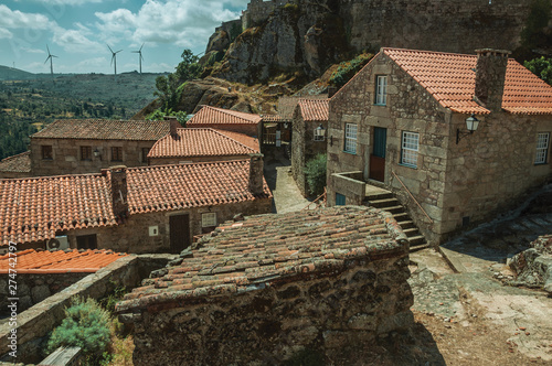 Houses made of stone with a deserted alley