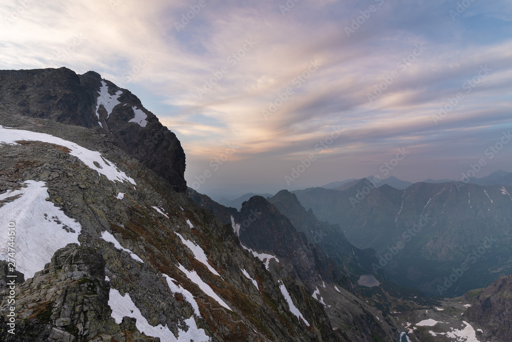 Beautiful scenery of the High Tatras mountains in Slovakia