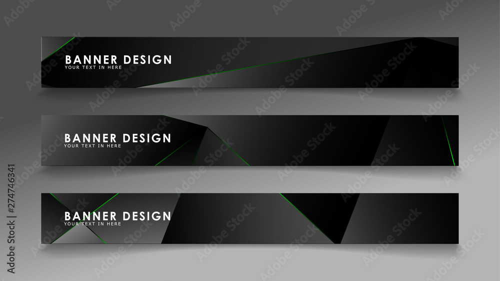 square banner vector collection . Black premium background with luxury dark polygonal pattern and green triangle lines square banner vector collection . Black premium background with luxury dark polygonal pattern and green triangle lines
