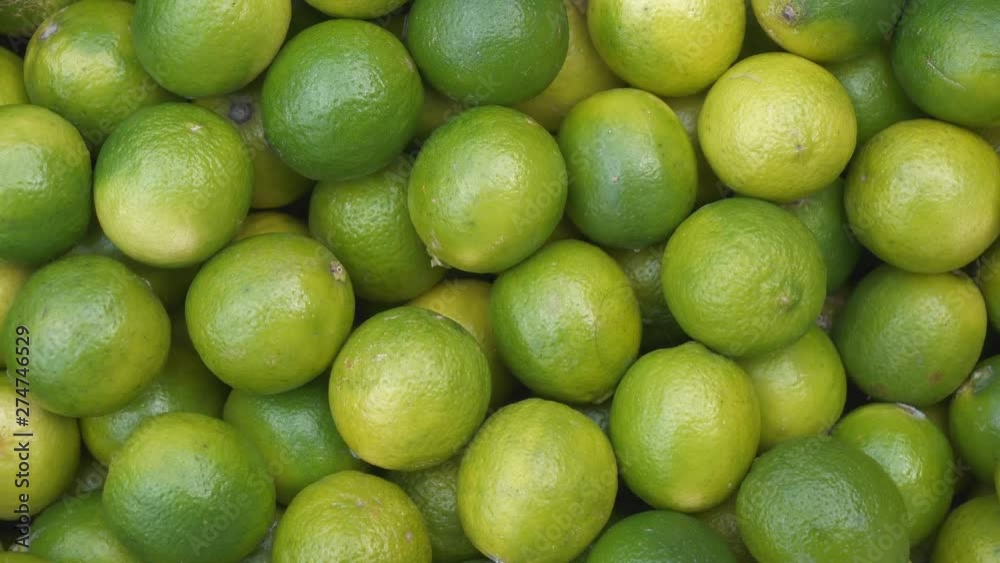A view of pile of limes. A view of pile of limes.