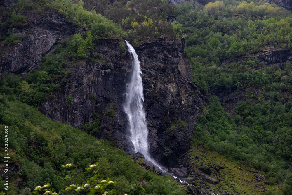 Waterfall on Flam Railway Journey