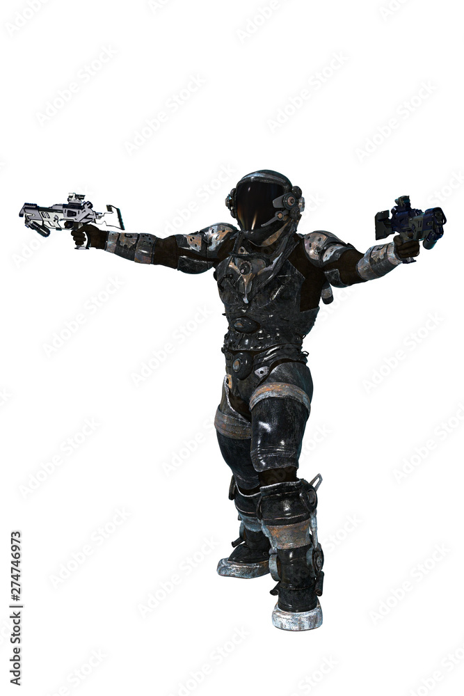 Scifi Soldier with Armor, 3D Illustration, 3D rendering Scifi Soldier with Armor, 3D Illustration, 3D rendering