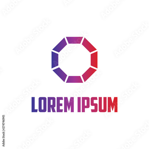 Free Download vector illustration octagon letter o icon logo design - GFXLoad