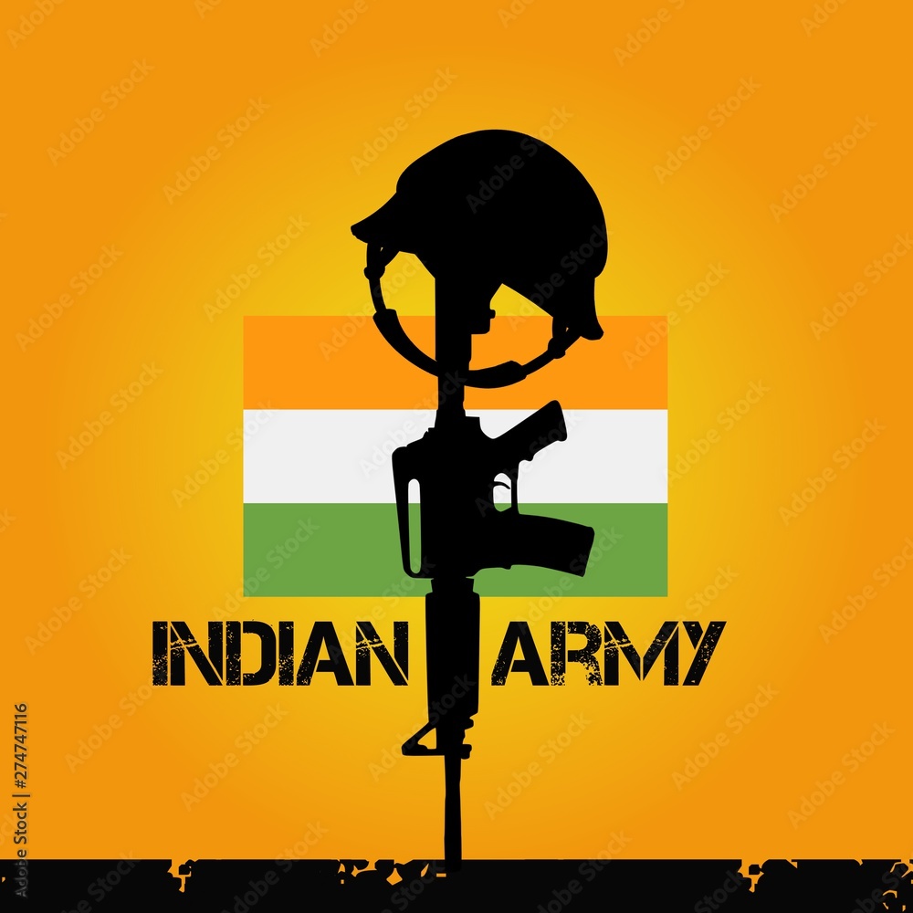 indian army. Indian martyrs with tri color flag Stock Illustration ...