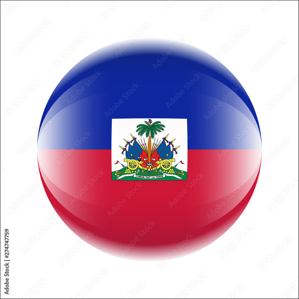 Haiti flag icon in the form of a ball. Vector eps 10 Haiti flag icon in the form of a ball. Vector eps 10