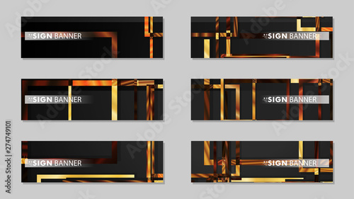 square banner vector collection. wood gradient color composition