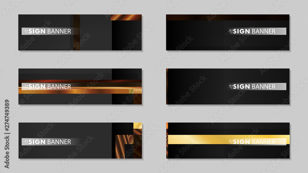 square banner vector collection. wood gradient color composition