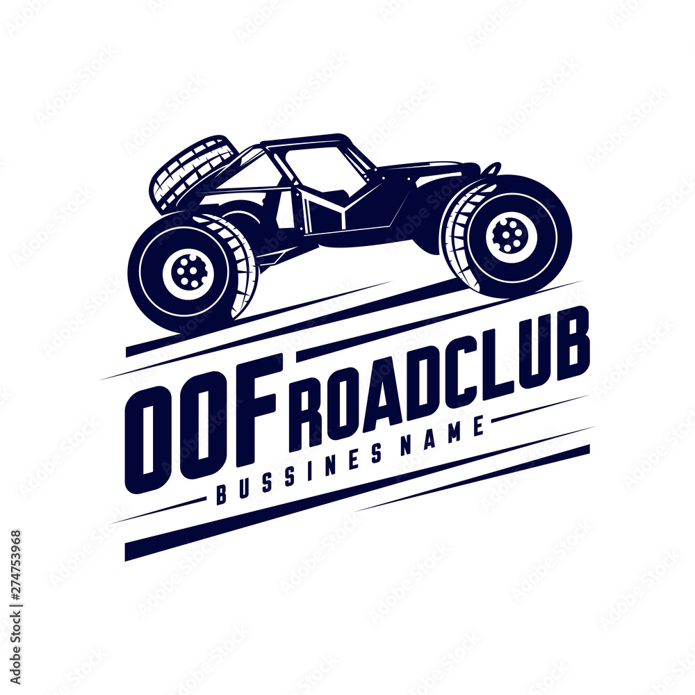 Obraz premium Off-road car logo illustration. Off-road 4x4 extreme car club logo templates. Vector symbols