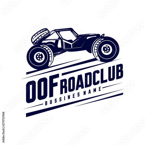Off-road car logo illustration. Off-road 4x4 extreme car club logo templates. Vector symbols