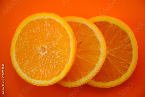 A fragrant  fresh  healthy orange orange for refreshing summer drinks.