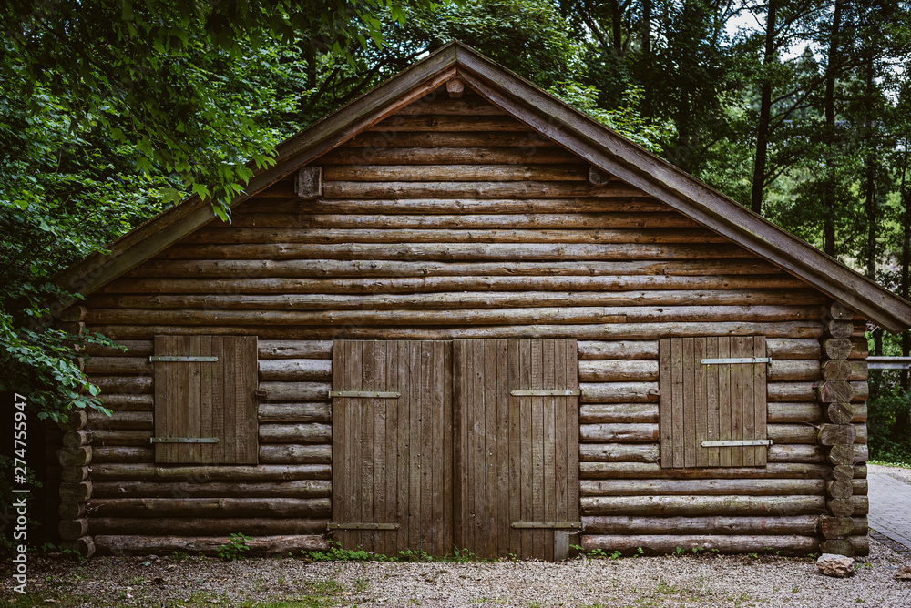 Holzhütte im Wald Stock Photo | Adobe Stock