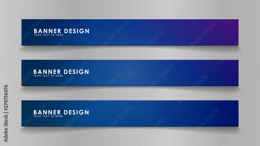 Fototapeta premium Abstract vector banners with geometric backgrounds in color gradients