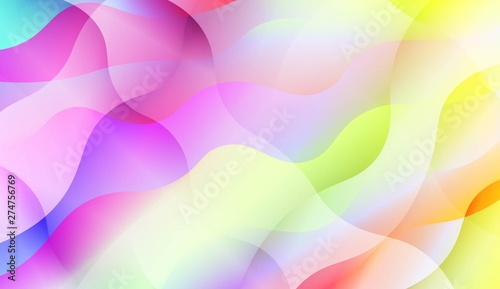 Wavy Background with Lines. Design For Your Header Page, Ad, Poster, Banner. Vector Illustration with Color Gradient.