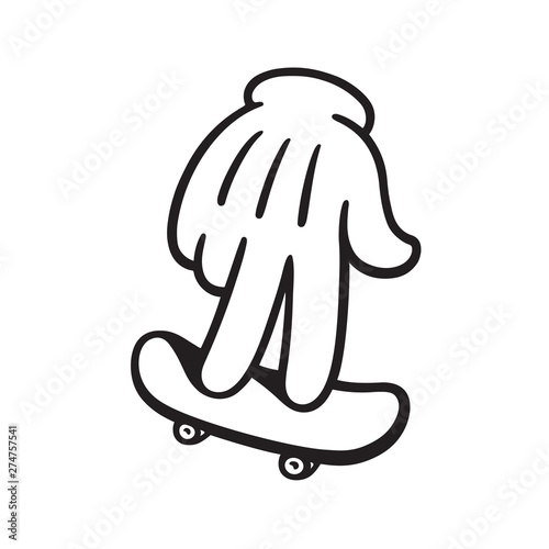 Hand with fingerboard