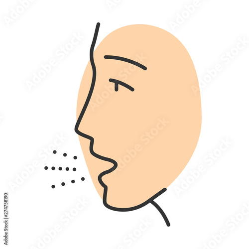 Allergy symptom color icon