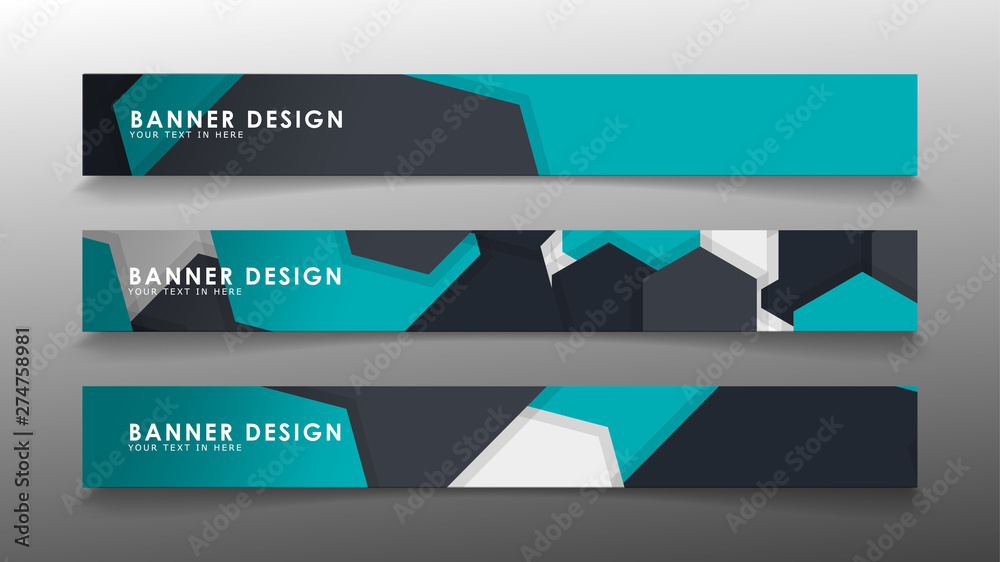 Set of banner templates with abstract background. Modern vector banners with polygonal background. Set of banner templates with abstract background. Modern vector banners with polygonal background.