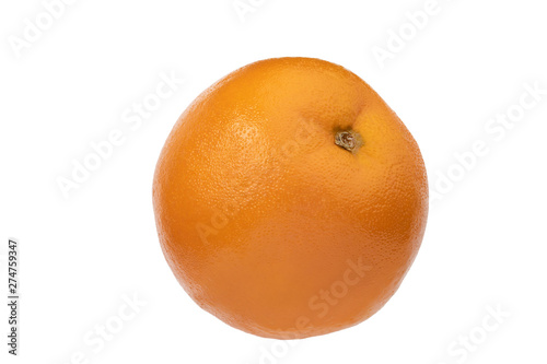 Ripe orange isolated on white background Clipping Path